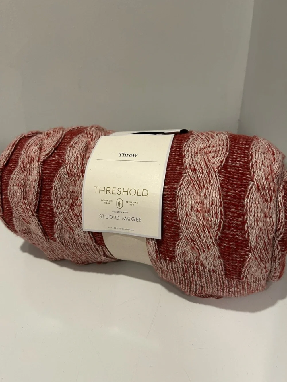 50”x60” Twisted Cable Throw Blanket